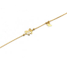 Real Gold Butterfly With Beads Adjustable Size Bracelet 7092 BR1628