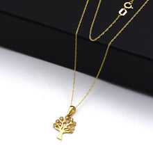 Real Gold Eleven Stone Tree Necklace - Model 0398 CWP 1998