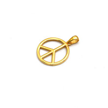 Real Gold Peace Symbol Pendant 0181 P 2027