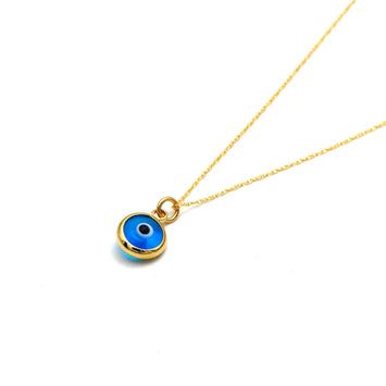 Real Gold Evil Eye Necklace 0034 CWP 2019