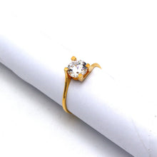 Real Gold Twisted Stone Ring 0255 (Size 10) R2486