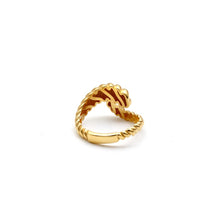 Real Gold Twisted Ring 0194 (Size 7) R2824