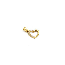 Real Gold Heart Stone with Side Hook Pendant - Model 0417 P 1971