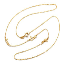 Real Gold Three Love Necklace 1178 (40 C.M) N1532
