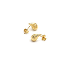 Real Gold Lined Teardrop Stud Earring Set 9138/5 E1902