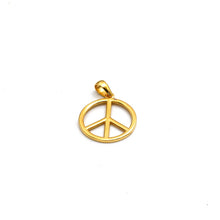Real Gold Peace Symbol Pendant 0181 P 2027