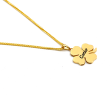 Real Gold GZCR Flower Plain Luxury Pendant 0851/2 With Wide Wheat 1.5 MM Thick Chain 4170 CWP 1915