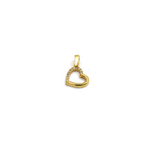 Real Gold Heart Stone with Side Hook Pendant - Model 0417 P 1971