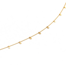 قلادة ذهب حقيقي بتصميم بسيط ومعلقات متدلية N1419 6874
