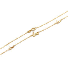 Real Gold Three Love Necklace 1178 (40 C.M) N1532