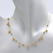 Real Gold 17 Dangler Balls Adjustable Size Necklace (40+5 = 45 C.M) 2302 N1543