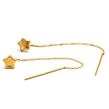 Real Gold 3D Star Hanging Earring Set - Model 0512 E1873