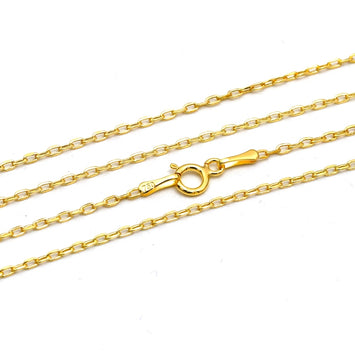 Real Gold Plain Ford Chain Necklace 6695 (40 C.M) CH1261