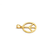 Real Gold Peace Symbol Pendant 0181 P 2027