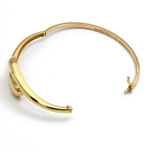 Real Gold Tear Drop Bangle 1244 - (SIZE 15) BA1514