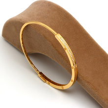 Real Gold GZCR Embossed Stone Screw Bangle 0342 (SIZE 15) BA1449
