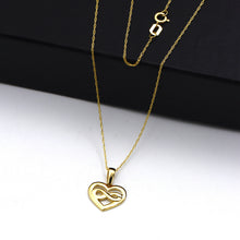 Real Gold Infinity Heart Necklace - Model 0166 CWP 1977