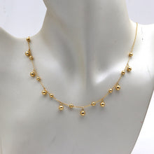 Real Gold 17 Dangler Balls Adjustable Size Necklace (40+5 = 45 C.M) 2302 N1543
