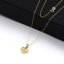 Real Gold Imposed Heart Necklace - Model 0032 CWP 1989