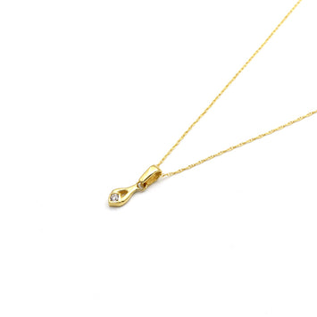 Real Gold Fine Stone Drop Necklace - Model 0669 CWP 2005