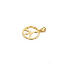 Real Gold Peace Symbol Pendant 0181 P 2027