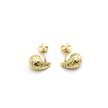 Real Gold Glittering Teardrop Stud Earrings Set - Model 6898-25-DC1 E1929