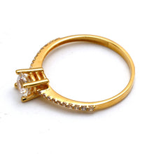 Real Gold Timeless Solitaire Stone Ring 0316 (Size 8) R2783