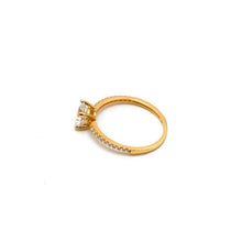 خاتم زفاف وخطوبة بحجر سوليتير من الذهب الحقيقي 
R2480 0255 (مقاس 10)