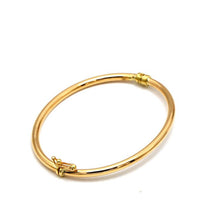 Real Gold Plain Calendar Pipe Bangle 1063 (SIZE 19) BA1487