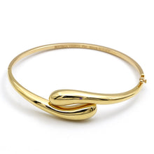 Real Gold Tear Drop Bangle 1244 - (SIZE 15) BA1514