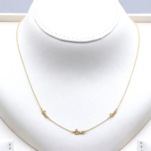 Real Gold Three Love Necklace 1178 (40 C.M) N1532