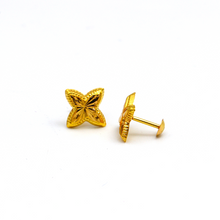 Real Gold GZLV Studs with Long Screw Tops Perfect for Ear and Nose Piercings E1894