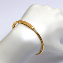 Real Gold GZCR Embossed Stone Screw Bangle 0342 (SIZE 16) BA1448