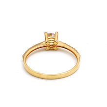 Real Gold Timeless Solitaire Stone Ring 0316 (Size 8) R2783
