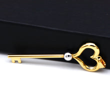 Real Gold 2 Color Heart Key Pendant 1372-YW P 2031