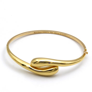 Real Gold Teardrop Bangle 1244 - (SIZE 21) BA1685