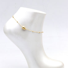 Real Gold Teardrop with Textured Roller Adjustable Size Anklet (23+2 = 25 C.M) 1676 A1355