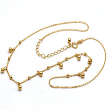 Real Gold 17 Dangler Balls Adjustable Size Necklace (40+5 = 45 C.M) 1246 N1544