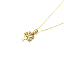 Real Gold Eleven Stone Tree Necklace - Model 0398 CWP 1998