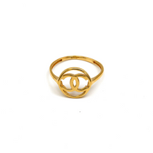 خاتم دائري من الذهب الحقيقي (مقاس 8.5) R2389 0074-7YZ GZCH 