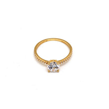 Real Gold Solitaire Stone Wedding & Engagement Ring 0364 (Size 10) R2490