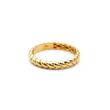 Real Gold Thick Rope Ring 0164 (Size 6) R2828