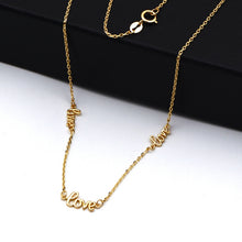 Real Gold Three Love Necklace 1178 (40 C.M) N1532