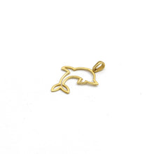 Real Gold Plain Dolphin Pendant - Model 0129 P 1965