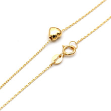 Real Gold 3D Moveable Heart Necklace 0669 (40 C.M) N1536