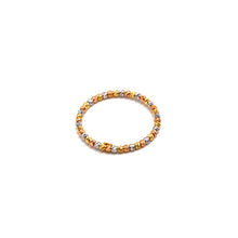 Real Gold 3 Color Beads 1.5 M.M Ring 4129 (Size 5) R2510