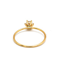 Real Gold Classic Round Stone Ring 0044 (Size 5) R2770