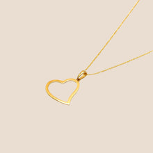 Real Gold Flat Heart Design Necklace 0224 CWP 1940