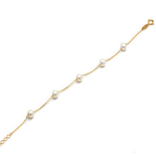 Real Gold 5 Pearl 5MM Bracelet 2489 (19 C.M) BR1850