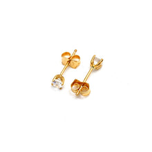 Real Gold Five Base Stone Stud Earrings Set - Model 0233 E1965